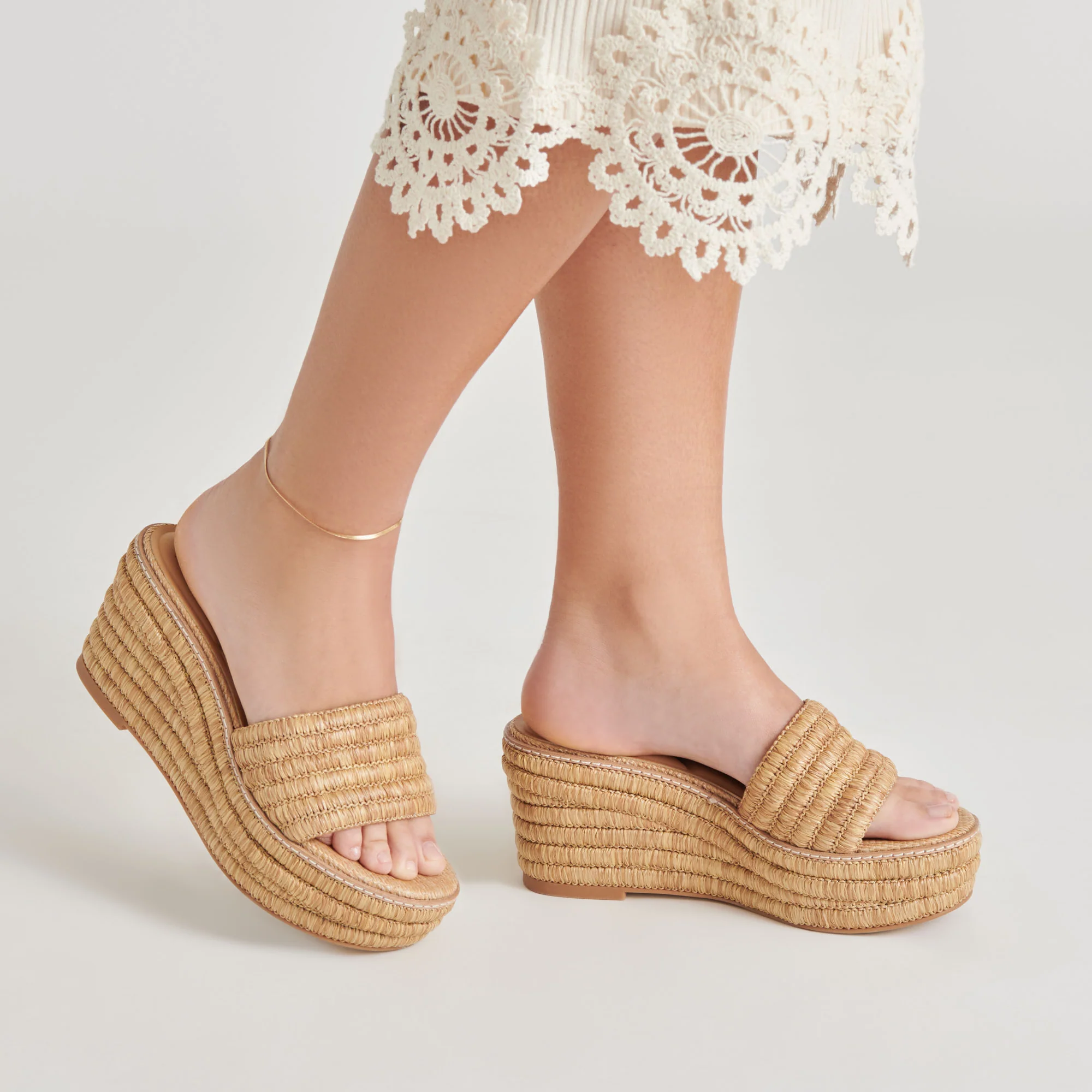THRONE WEDGES LT NATURAL RAFFIA - Image 7