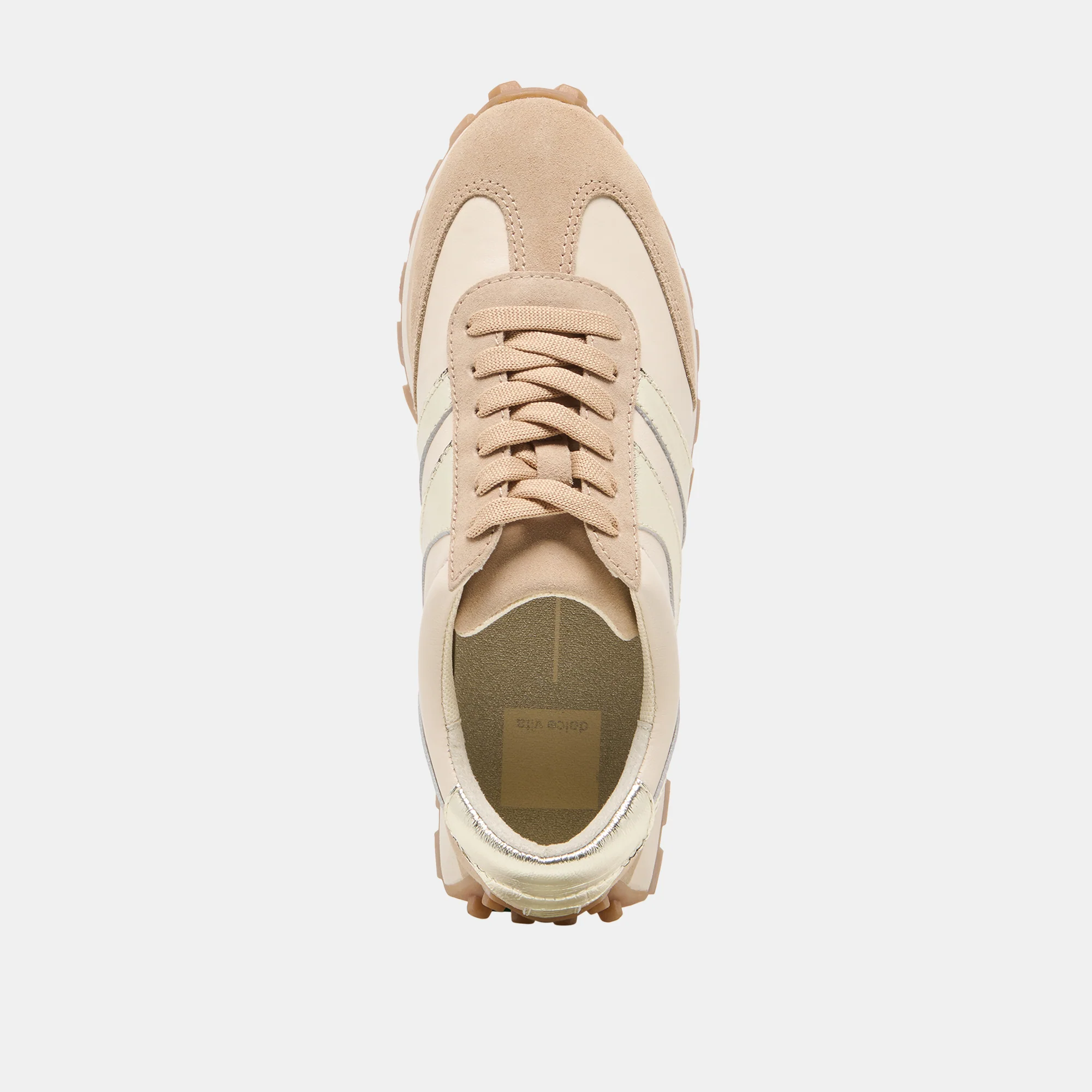 TRESA SNEAKERS WHITE GOLD SUEDE - Image 8