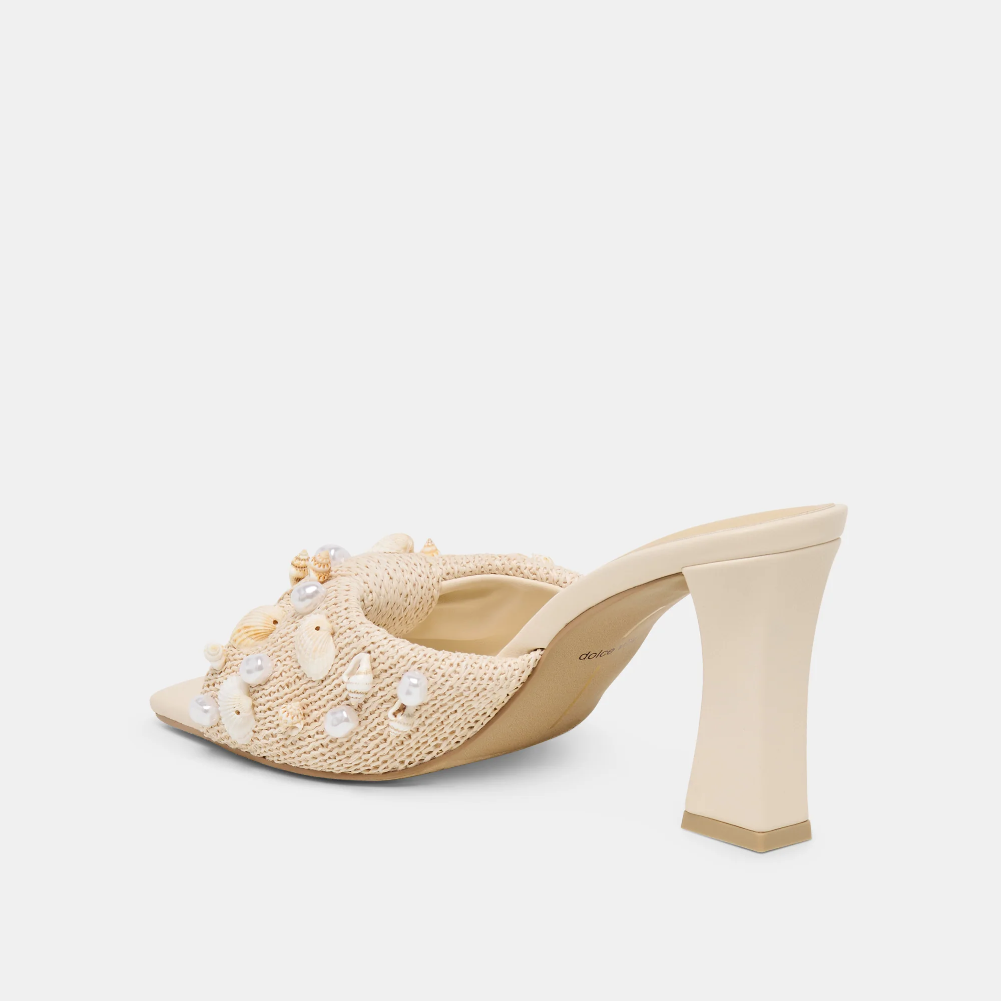 TYLAH HEELS OATMEAL BEADED RAFFIA - Image 5