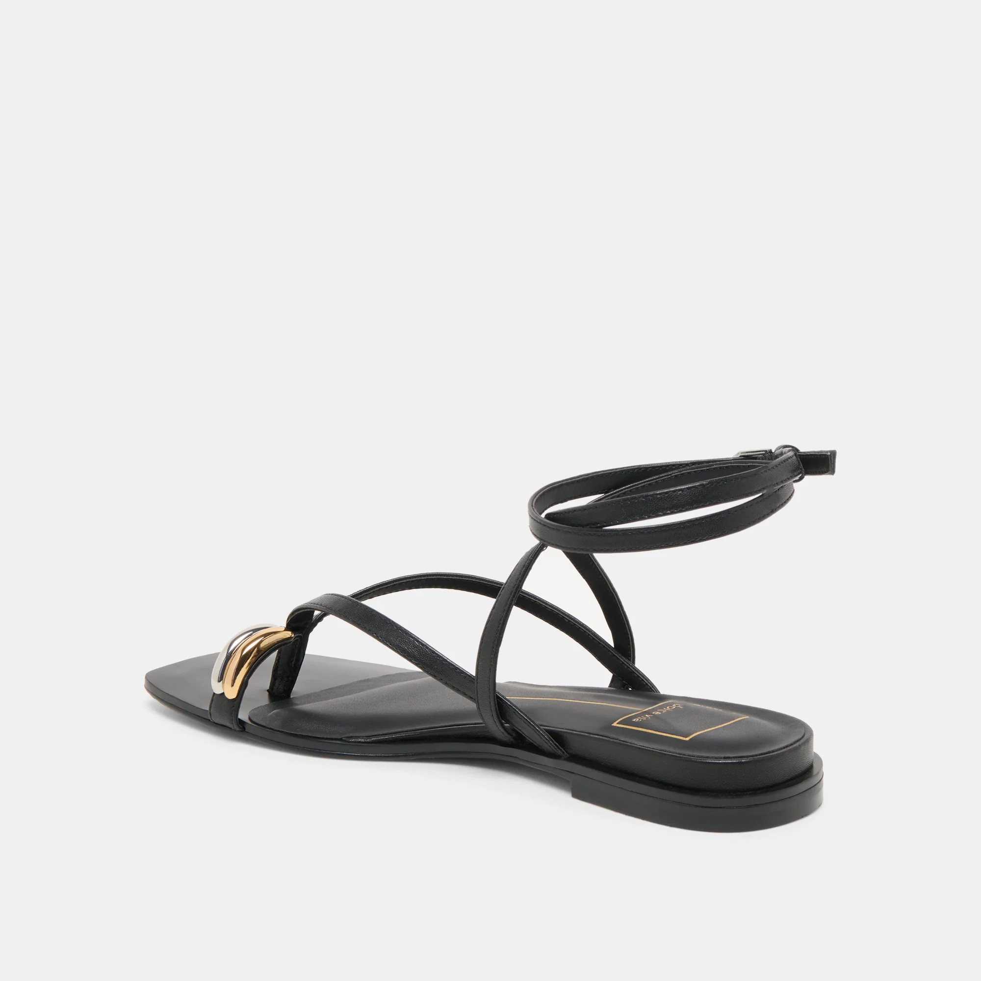 TYRICE SANDALS BLACK LEATHER - Image 7