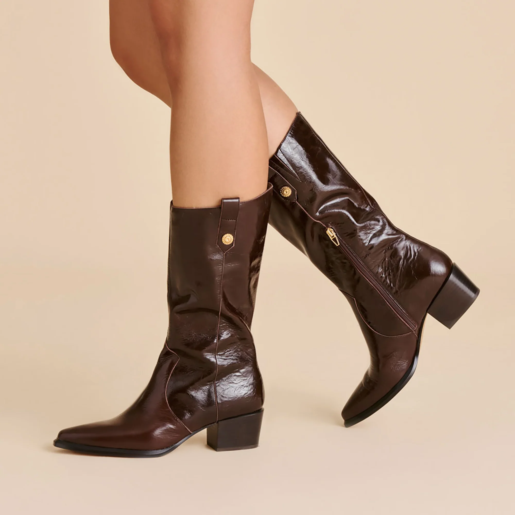 VERN BOOTS CHOCOLATE LEATHER - Image 2