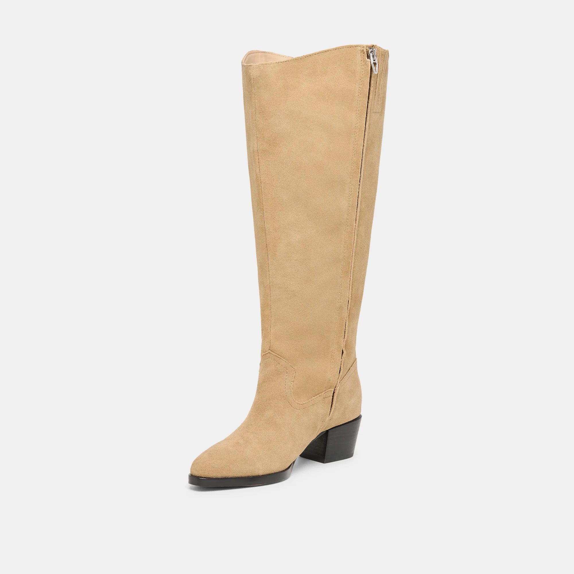 VIRONA H2O EXTRA WIDE CALF BOOTS DK TAUPE SUEDE - Image 7
