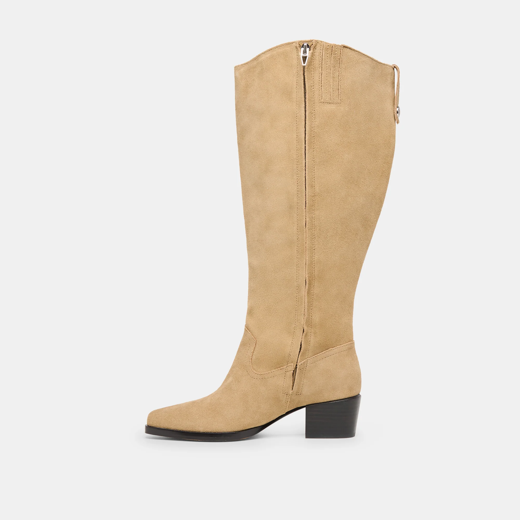 VIRONA H2O EXTRA WIDE CALF BOOTS DK TAUPE SUEDE - Image 9