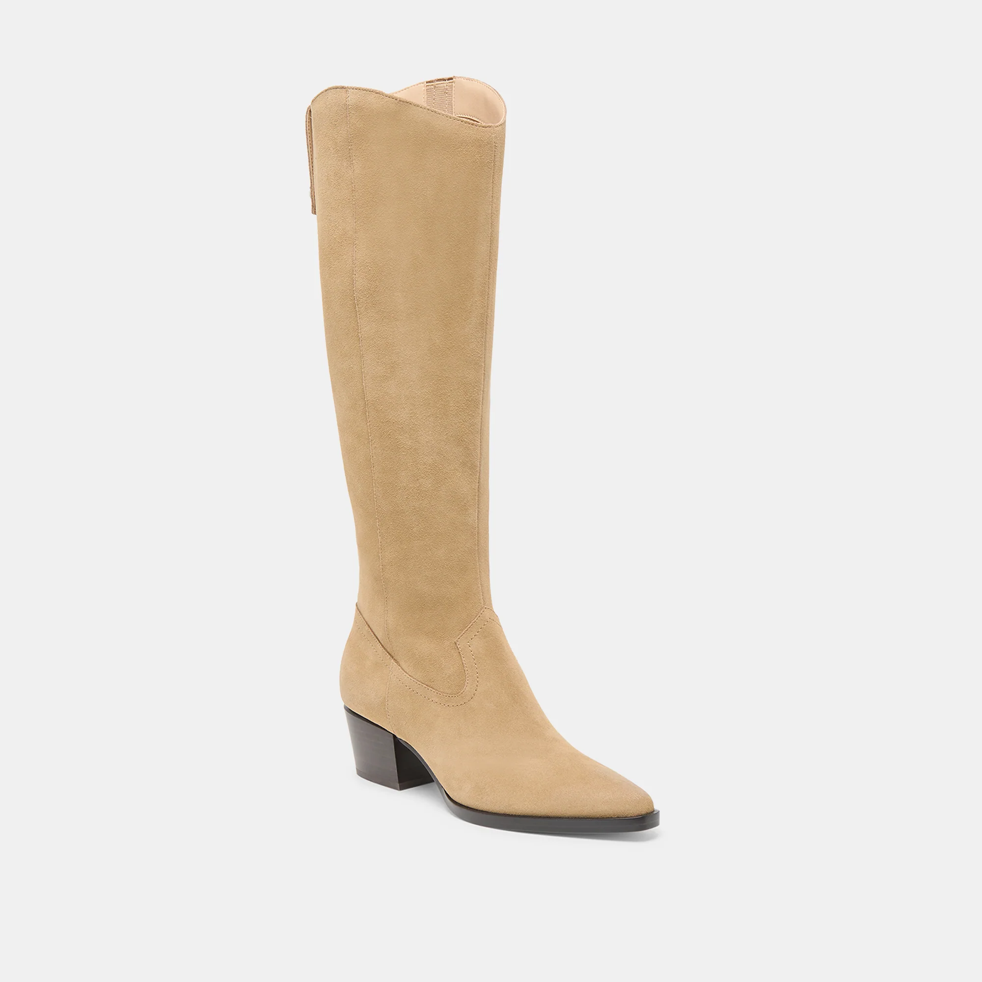 VIRONA H2O WIDE CALF BOOTS DK TAUPE SUEDE - Image 3