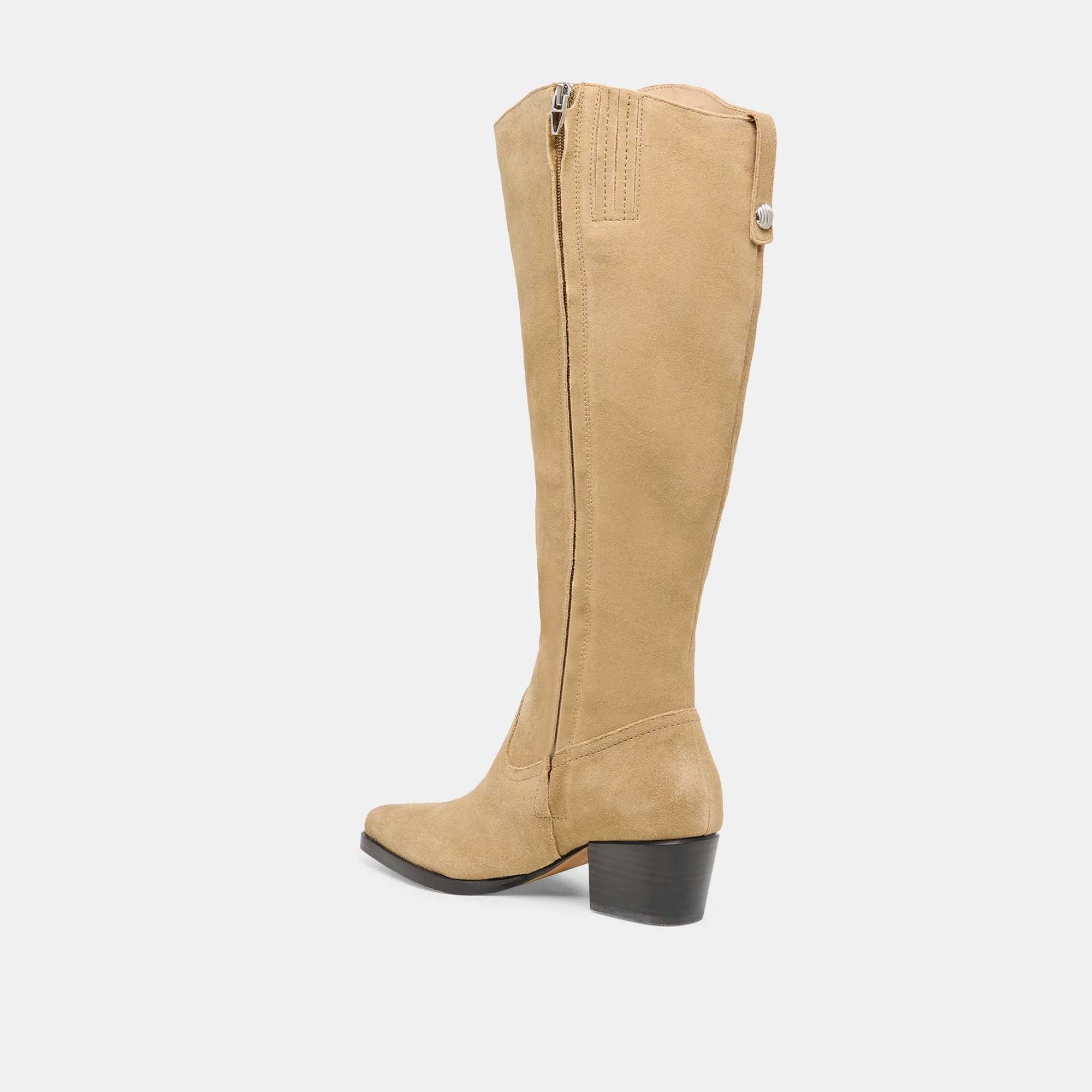 VIRONA H2O WIDE CALF BOOTS DK TAUPE SUEDE - Image 9
