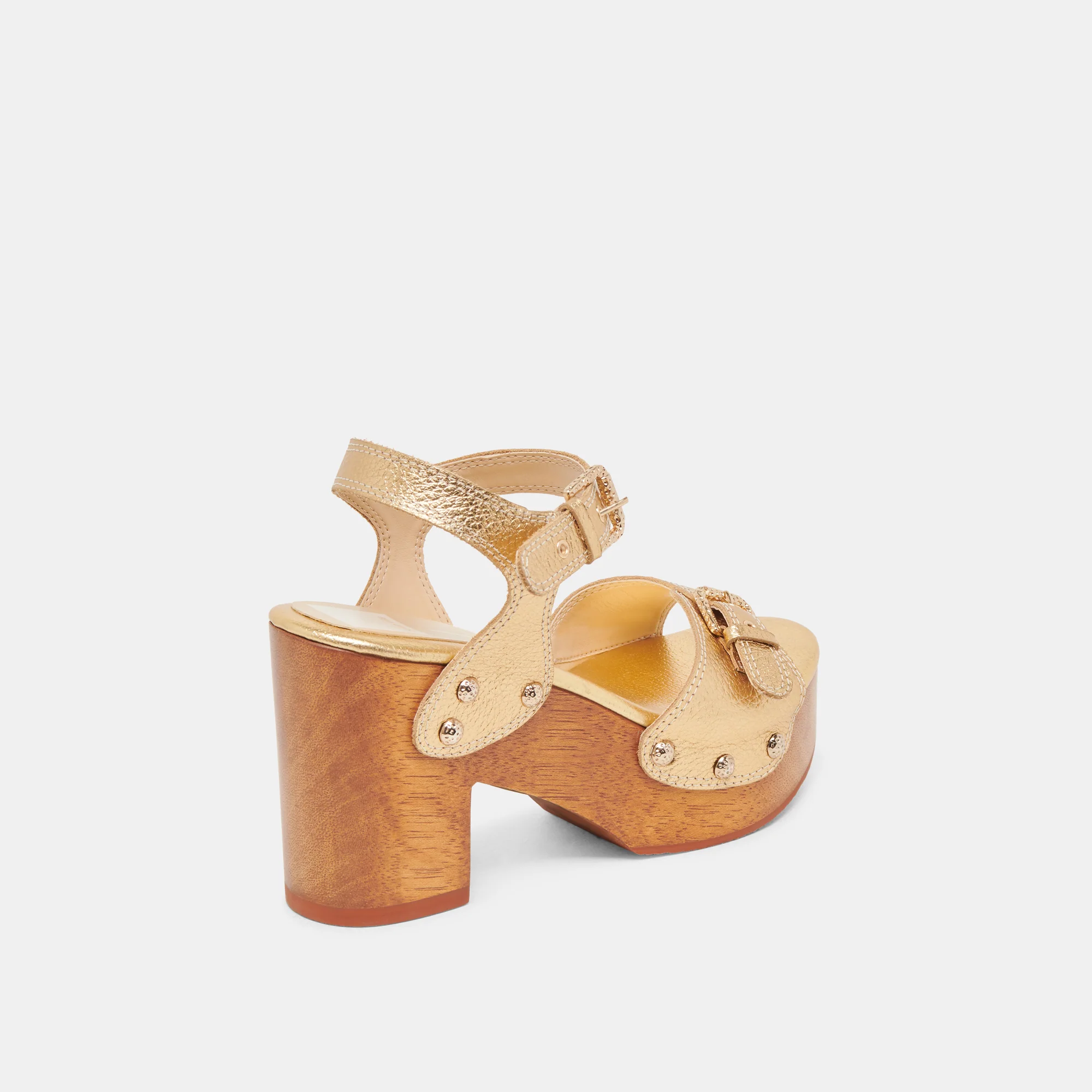 YANDY HEELS GOLD LEATHER - Image 3