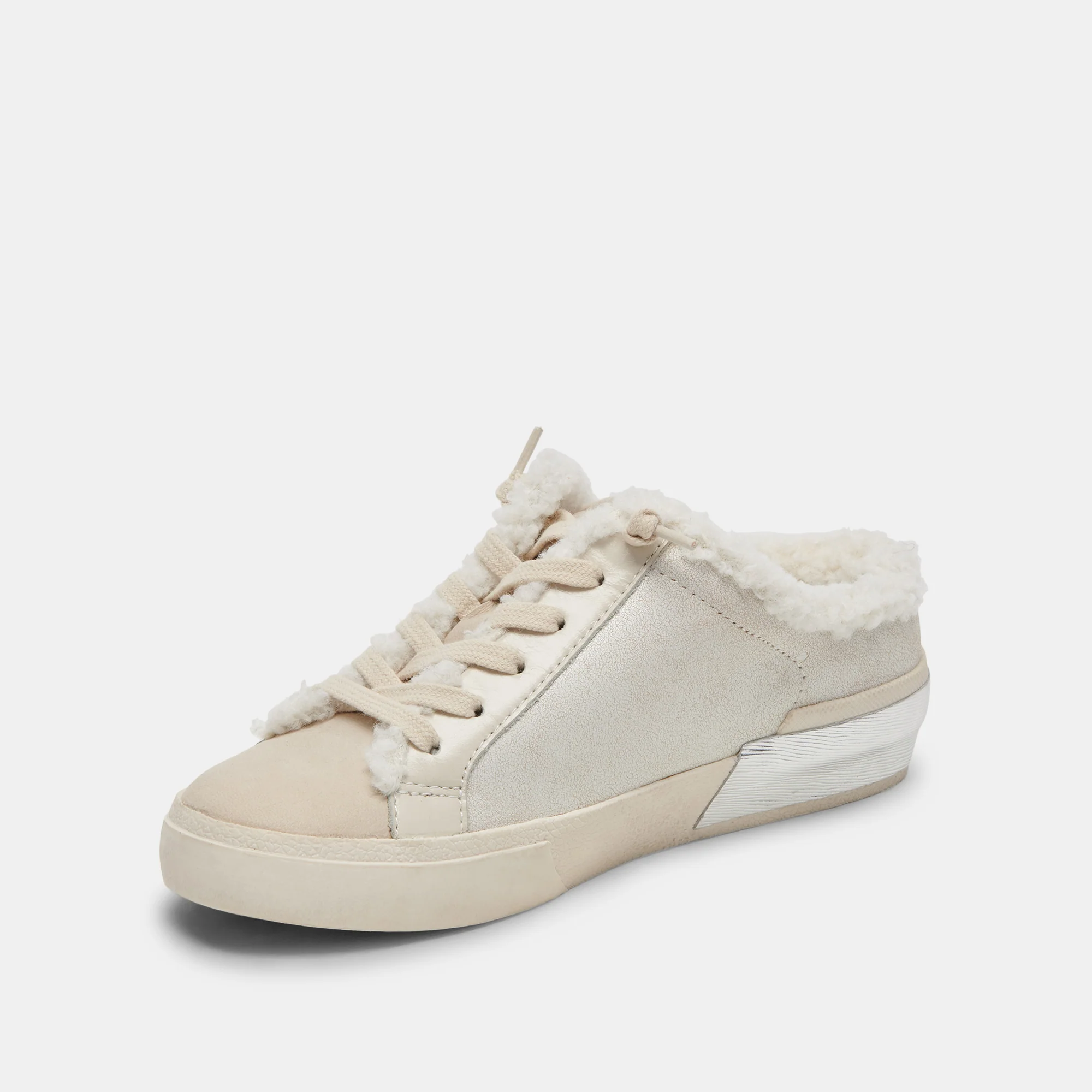 ZANTEL SNEAKERS OFF WHITE CRACKLED LEATHER - Image 5