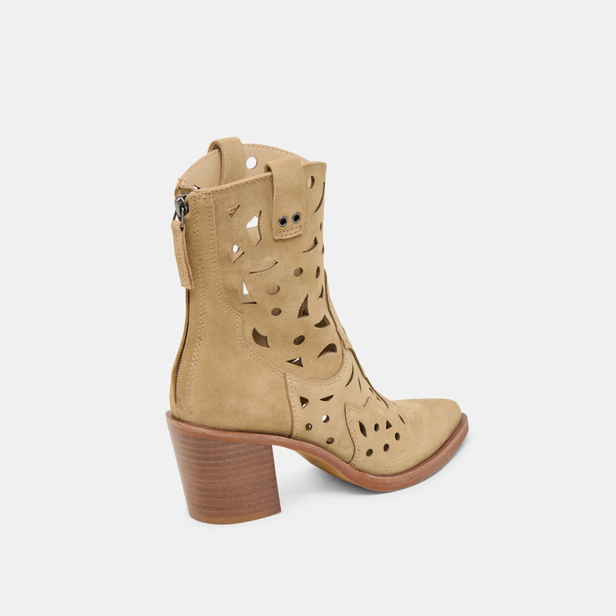 ZENOBI BOOTIES DK TAUPE SUEDE - Image 5