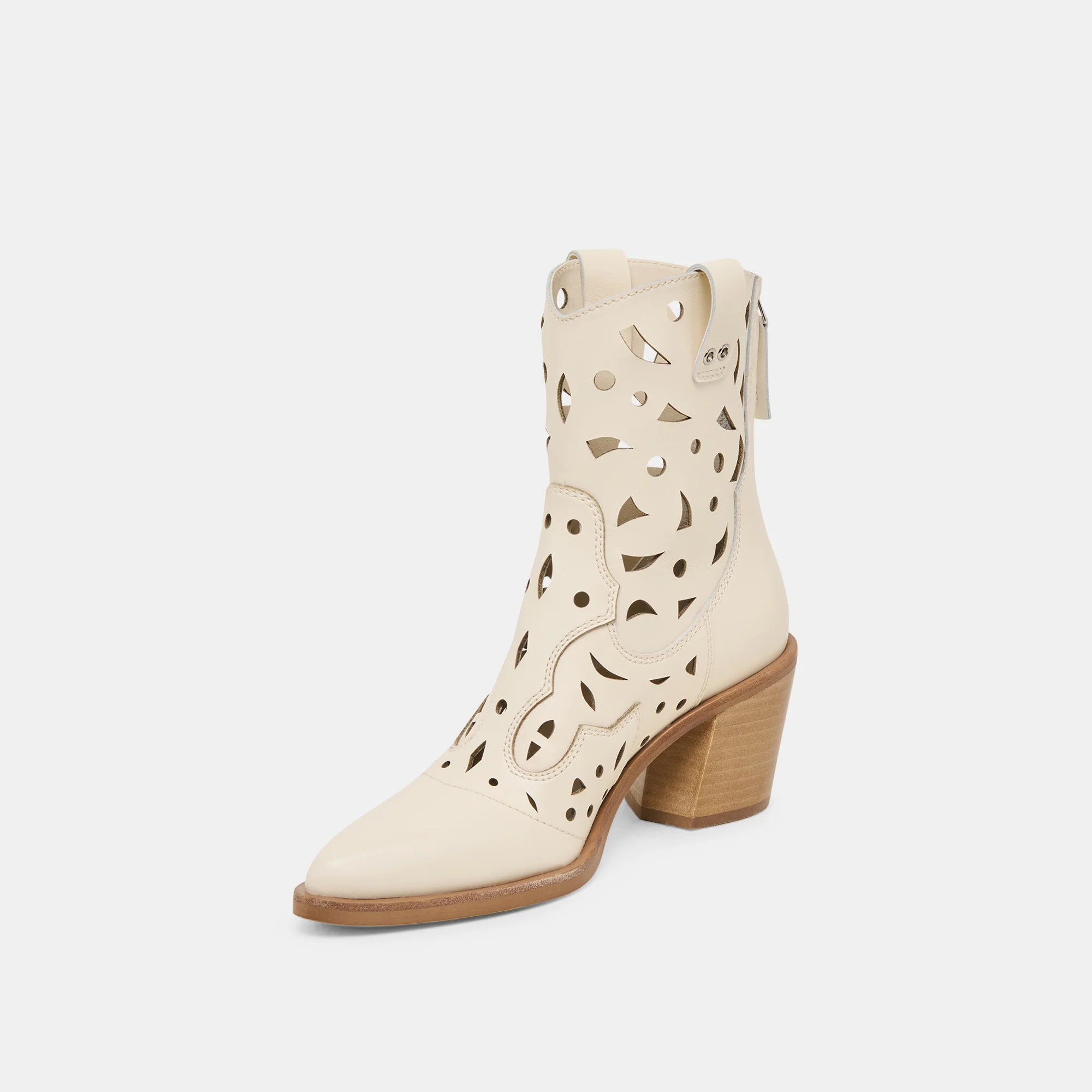 ZENOBI BOOTIES OFF WHITE LEATHER - Image 4