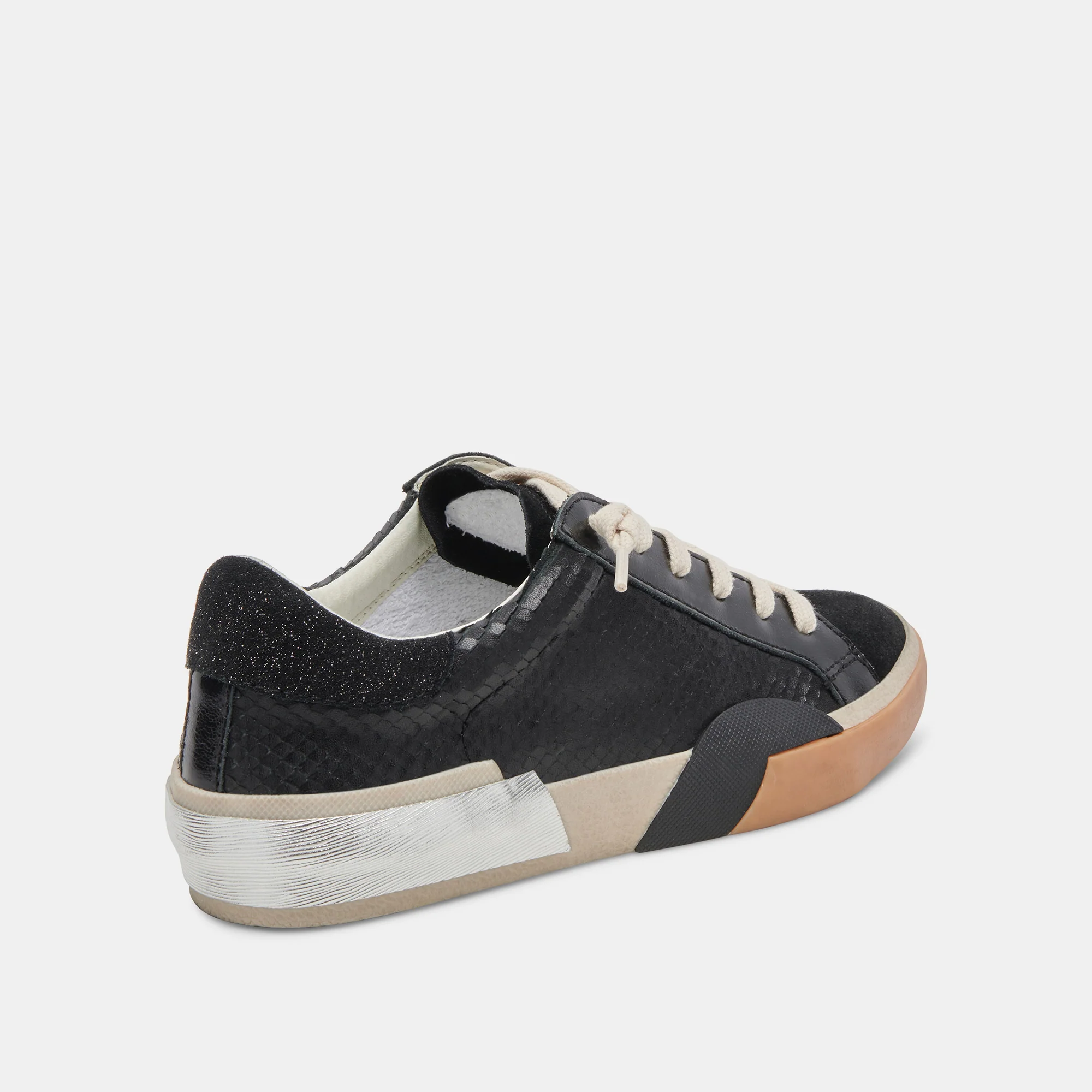 ZINA SNEAKERS ONYX EMBOSSED LEATHER - Image 4