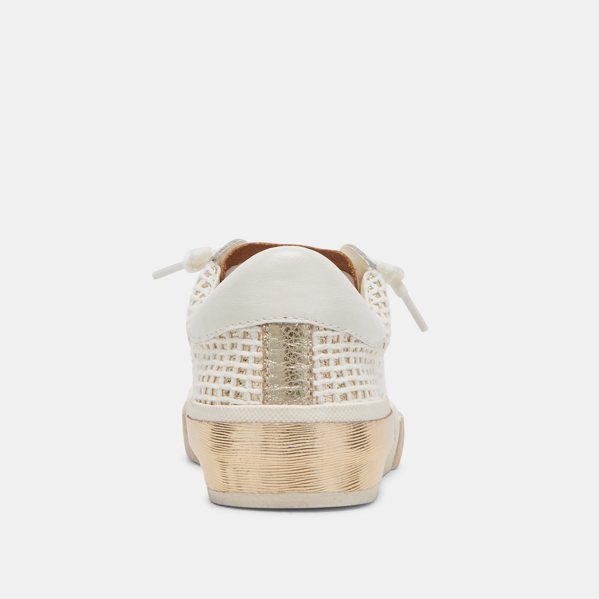 ZINA WIDE SNEAKERS BONE GOLD WOVEN - Image 7